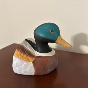 Mallard duck single bookend, Angeline Original hand painted.